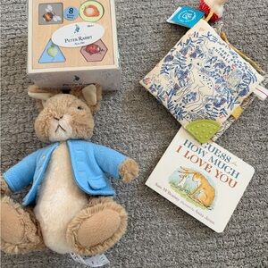 Peter rabbit gift set new one book rabbit blocks
